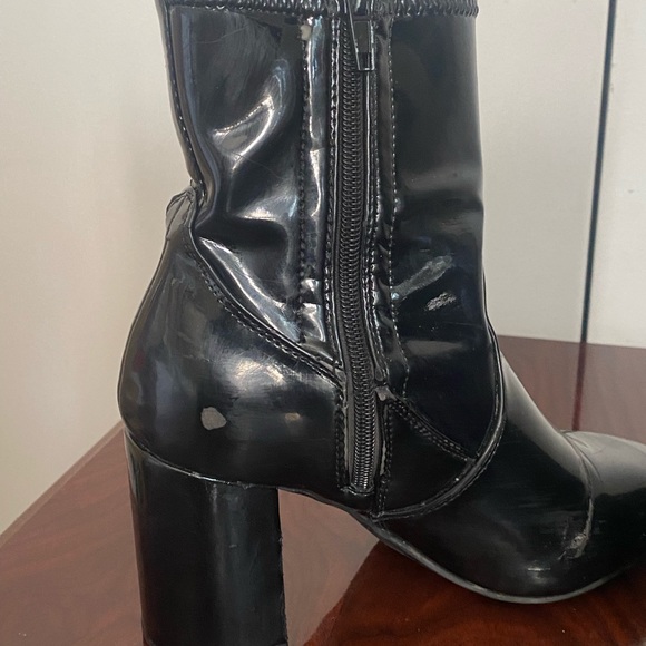 Black Vinyl Pump Boots with Wide Foot — ALDO - Picture 4 of 8